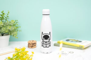 Botella térmica personalizada para papá con la frase “Papá, mi héroe favorito” y su nombre.