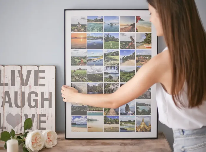 Collage Instagram 50x70 cm. con marco negro Collage Instagram 50x70 cm. con marco negro