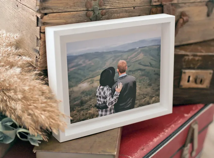 Marco flotante 15x20 cm. blanco