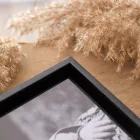 Marco flotante 20x20 cm. negro