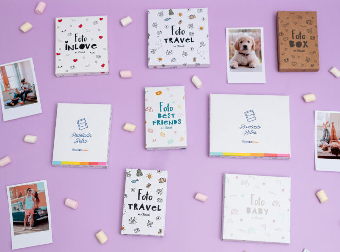 Fotografías en formato retro con diferentes cajas