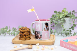 Taza collage para mamá Taza collage personalizada con 4 fotos y el texto 'Mamá